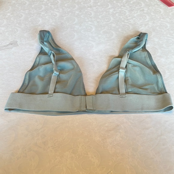 SKIMS COTTON PLUNGE BRALETTE Mineral Size 2X New - Picture 5 of 8